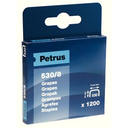 Grapas cable Petrus 330/10 mm. (para clavadora 330) Caja 1000 unid. galvanizada