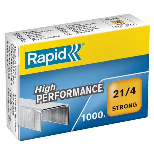 Grapas Rapid 21/4 mm. Caja 1000 Strong galvanizada