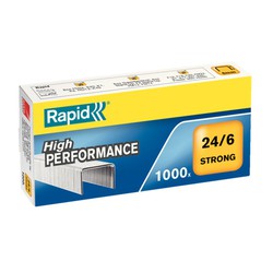 Grapas Rapid 24/6 mm. Caja 1000 Strong galvanizada