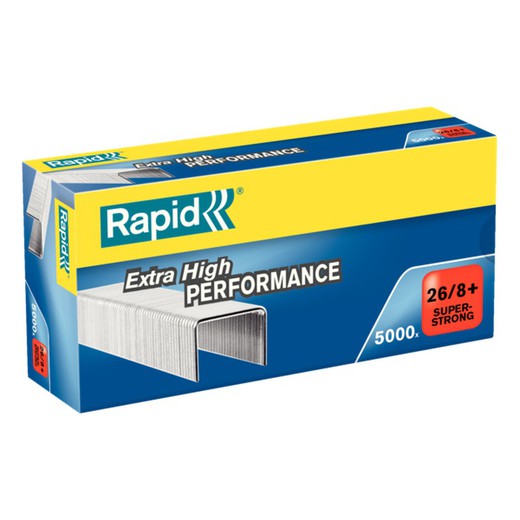 Grampos rápidos 26/8+ mm. Box 5000 Super Strong galvanizado