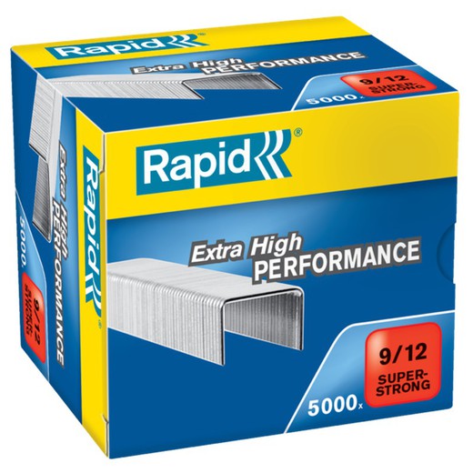 Rapid staples 9/12 mm. Box 5000 Super Strong galvanized