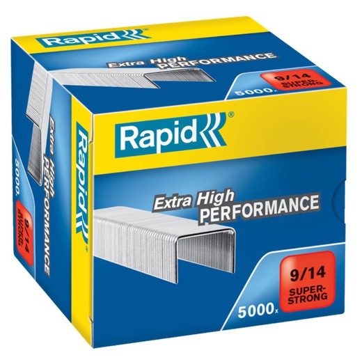 Grampos rápidos 9/14 mm. Box 5000 Super Strong galvanizado