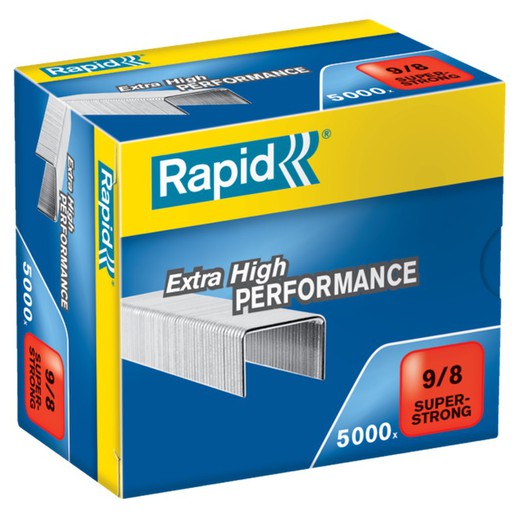 Grampos rápidos 9/8 mm. Box 5000 Super Strong galvanizado