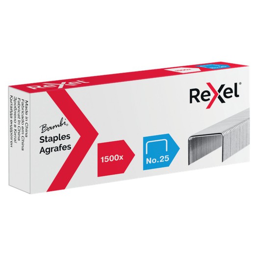 Rexel Staples nr 25. Box 1500, galvaniserad