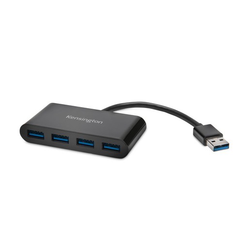 Hub USB 3.0 de cuatro puertos UH4000: negro