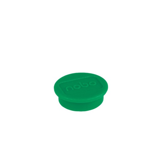 Imanes NOBO para pizarra, 13mm, 10 unidades, verde