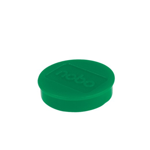 Imanes NOBO para pizarra, 32mm, 10 unidades, verde