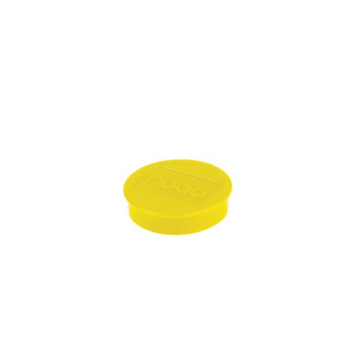 NOBO whiteboard magnets, 38mm, 2.5kg resistance, 10 units, yellow