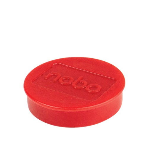 NOBO whiteboard magnets, 38mm, 2.5kg resistance, 10 pieces, red