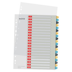 Índice de proyectos Imprimible Leitz Cosy. DIN A4. Pestañas PP 1-20