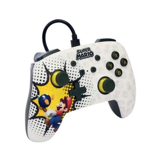 Manette filaire améliorée PowerA pour Nintendo Switch - Bob-omb Blast