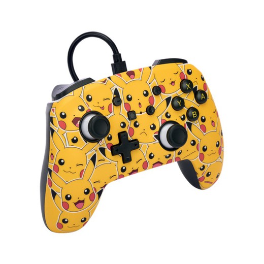 Controlador com fio aprimorado PowerA para Nintendo Switch - Pikachu Moods