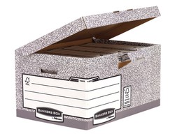 Maxi contenedor de archivos con tapa fija Gris