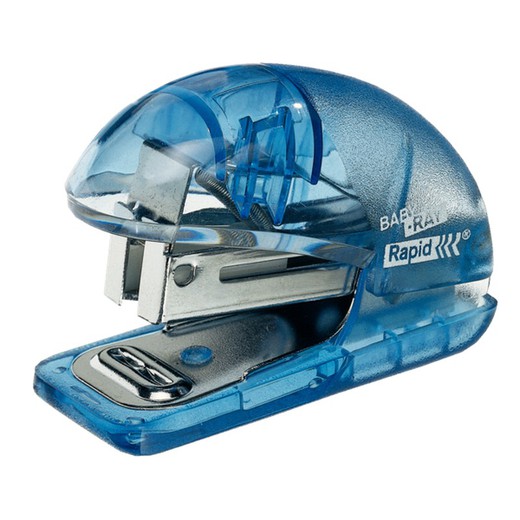 Mini Rapid Stapler mod. Baby-Ray (blister), translucent blue