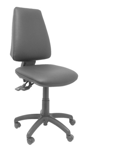 Modelo 14CP  Silla de oficina ergonómica con mecanismo permanente y regulable en altura  Asiento y respaldo tapizados en similpiel color negro