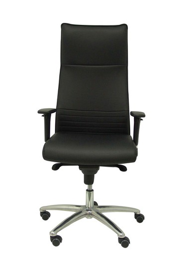 Modelo Albacete - Sillón de dirección ergonómico con mecanismo sincro y regulable en altura - Asiento y respaldo tapizados en similpiel color negro