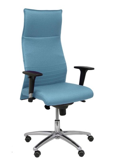 Modelo Albacete - Sillón de dirección ergonómico con mecanismo sincro y regulable en altura - Asiento y respaldo tapizados en tejido BALI color azul cielo