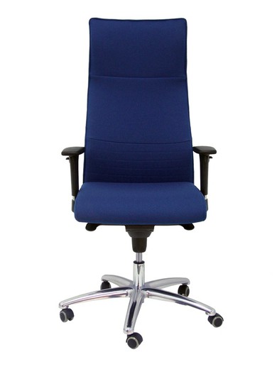 Modelo Albacete - Sillón de dirección ergonómico con mecanismo sincro y regulable en altura - Asiento y respaldo tapizados en tejido BALI color azul marino