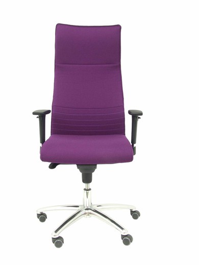 Modelo Albacete - Sillón de dirección ergonómico con mecanismo sincro y regulable en altura - Asiento y respaldo tapizados en tejido BALI color morado