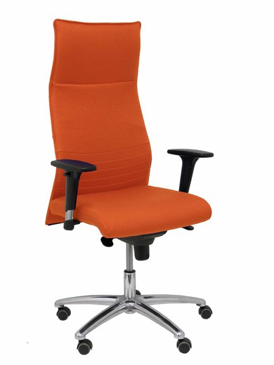 Modelo Albacete - Sillón de dirección ergonómico con mecanismo sincro y regulable en altura - Asiento y respaldo tapizados en tejido BALI color naranja oscuro