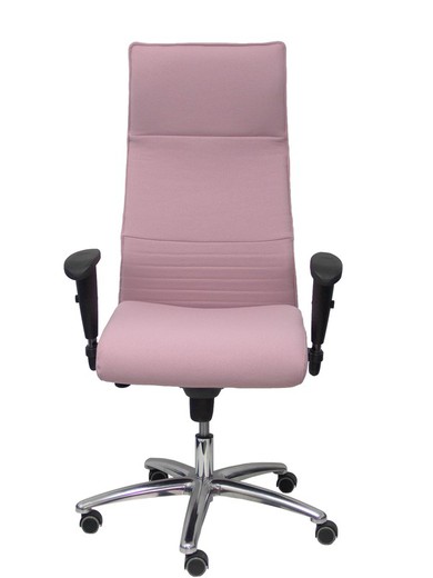 Modelo Albacete - Sillón de dirección ergonómico con mecanismo sincro y regulable en altura - Asiento y respaldo tapizados en tejido BALI color rosa pálido