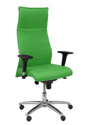 Modelo Albacete - Sillón de dirección ergonómico con mecanismo sincro y regulable en altura - Asiento y respaldo tapizados en tejido BALI color verde