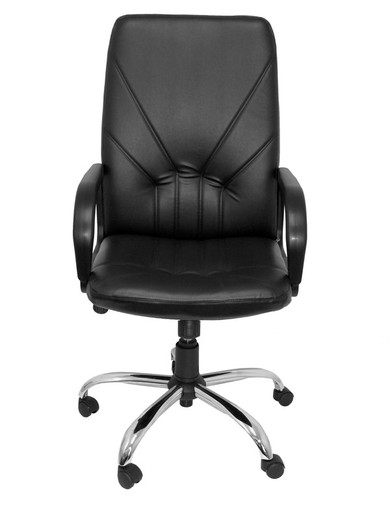 Modelo Alberca - Sillón de dirección ergonómico con mecanismo basculante y regulable en altura - Tapizado en similpiel color negro.