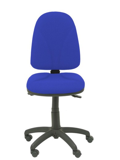 Modelo Algarra - Silla de oficina ergonómica con mecanismo asincro y regulable en altura - Asiento y respaldo tapizados en tejido BALI color azul. Espuma con forma anatómica.