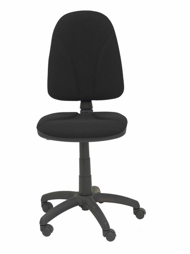 Modelo Algarra - Silla de oficina ergonómica y anatómica con mecanismo de contacto permanente y regulable en altura - Asiento y respaldo tapizados en tejido BALI color negro