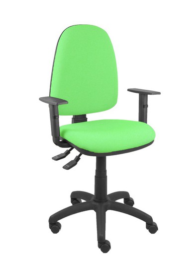 Modelo Ayna S- Silla de oficina ergonómica con mecanismo asincro y regulable en altura - Asiento y respaldo tapizados en tejido BALI color pistacho.