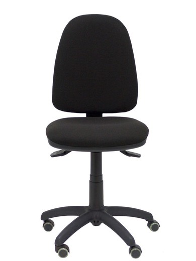 Modelo Ayna - Silla de oficina ergonómica con mecanismo asincro y regulable en altura - Asiento y respaldo tapizados en tejido BALI color negro