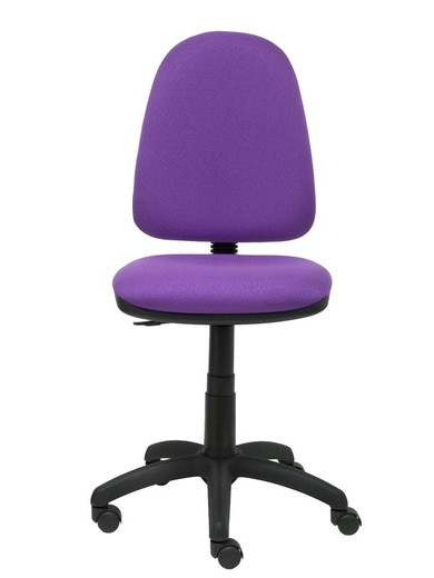 Modelo Ayna - Silla de oficina ergonómica con mecanismo de contacto lama y regulable en altura - Asiento y respaldo tapizados en tejido BALI color lila.