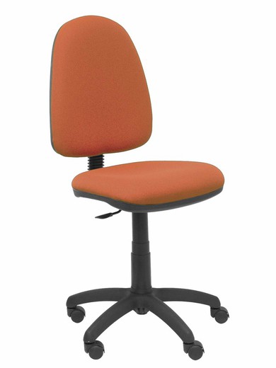 Modelo Ayna - Silla de oficina ergonómica con mecanismo de contacto lama y regulable en altura - Asiento y respaldo tapizados en tejido BALI color marrón.