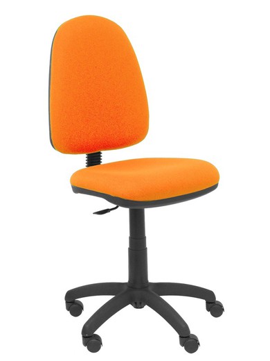 Modelo Ayna - Silla de oficina ergonómica con mecanismo de contacto lama y regulable en altura - Asiento y respaldo tapizados en tejido BALI color naranja.