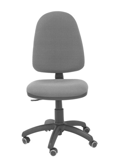 Modelo Ayna  Silla de oficina ergonómica con mecanismo de contacto permanente, regulable en altura y ruedas de parqué  Asiento y respaldo tapizados en tejido BALI color gris oscuro