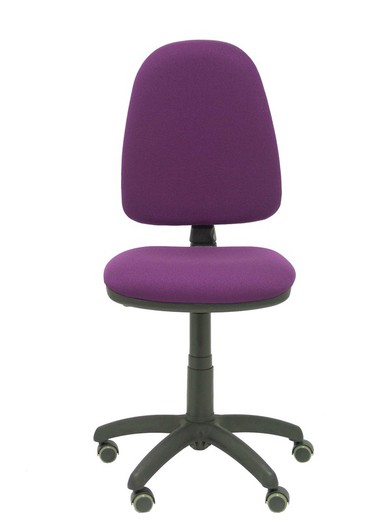 Modelo Ayna - Silla de oficina ergonómica con mecanismo de contacto permanente, regulable en altura y ruedas de parqué - Asiento y respaldo tapizados en tejido BALI color morado