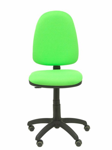 Modelo Ayna - Silla de oficina ergonómica con mecanismo de contacto permanente, regulable en altura y ruedas de parqué - Asiento y respaldo tapizados en tejido BALI color pistacho