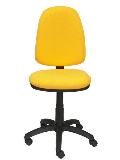 Modelo Ayna - Silla de oficina ergonómica con mecanismo de contacto permanente y regulable en altura - Asiento y respaldo tapizados en tejido BALI color amarillo