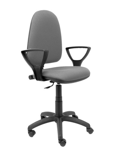 Modelo Ayna - Silla de oficina ergonómica con mecanismo de contacto permanente y regulable en altura - Asiento y respaldo tapizados en tejido BALI color gris.