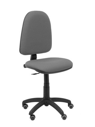 Modelo Ayna - Silla de oficina ergonómica con mecanismo de contacto permanente y regulable en altura - Asiento y respaldo tapizados en tejido BALI color gris y ruedas de parqué