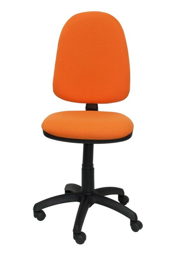 Modelo Ayna - Silla de oficina ergonómica con mecanismo de contacto permanente y regulable en altura - Asiento y respaldo tapizados en tejido BALI color naranja