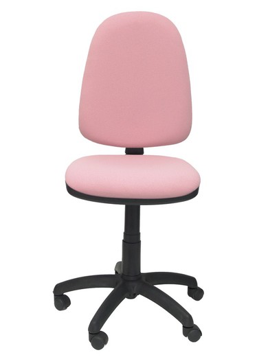 Modelo Ayna - Silla de oficina ergonómica con mecanismo de contacto permanente y regulable en altura - Asiento y respaldo tapizados en tejido BALI color rosa claro