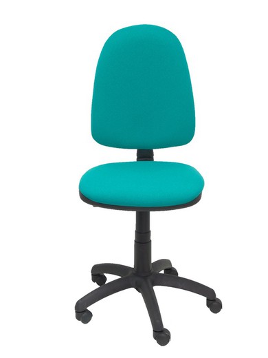 Modelo Ayna - Silla de oficina ergonómica con mecanismo de contacto permanente y regulable en altura - Asiento y respaldo tapizados en tejido BALI color turquesa