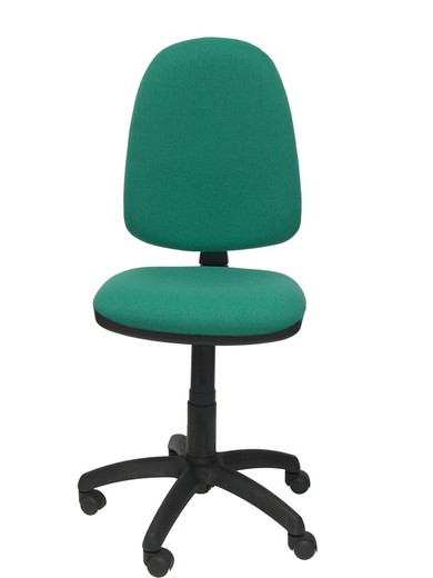 Modelo Ayna - Silla de oficina ergonómica con mecanismo de contacto permanente y regulable en altura - Asiento y respaldo tapizados en tejido BALI color verde esmeralda