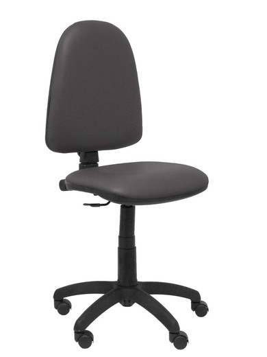 Modelo Ayna - Silla de oficina ergonómica con mecanismo de contacto permanente y regulable en altura - Asiento y respaldo tapizados en tejido similpiel color gris oscuro