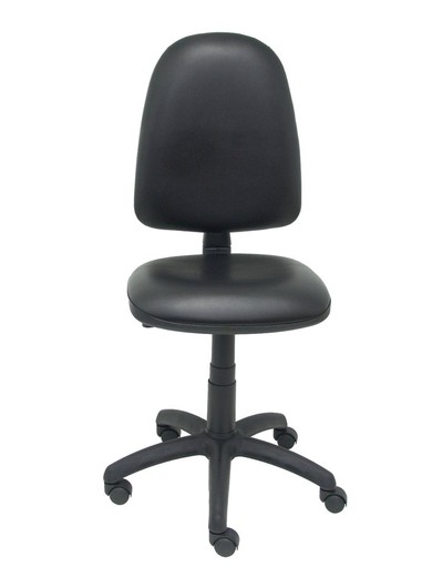 Modelo Ayna - Silla de oficina ergonómica con mecanismo de contacto permanente y regulable en altura - Asiento y respaldo tapizados en tejido similpiel color negro