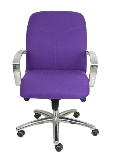 Modelo Caudete Confidente - Sillón de recepción ergonómico con mecanismo basculante y regulable en altura - Asiento y respaldo tapizados en tejido BALI color lila