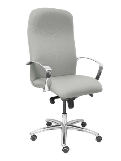 Modelo Caudete - Sillón de dirección ergonómico con mecanismo basculante y regulable en altura - Asiento y respaldo tapizados en tejido BALI color gris