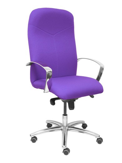 Modelo Caudete - Sillón de dirección ergonómico con mecanismo basculante y regulable en altura - Asiento y respaldo tapizados en tejido BALI color lila