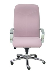 Modelo Caudete - Sillón de dirección ergonómico con mecanismo basculante y regulable en altura - Asiento y respaldo tapizados en tejido BALI color rosa